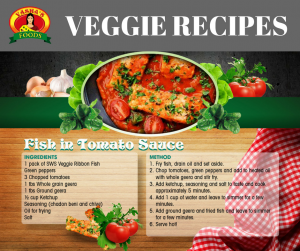 veggie fish in tomato sauce